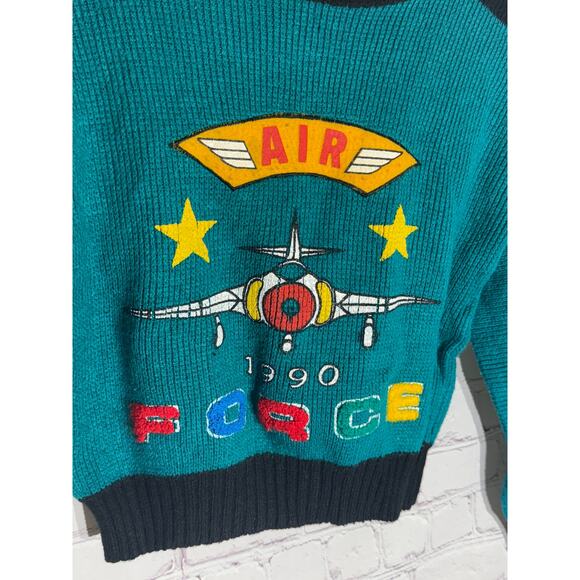 Vintage Air Force 1990 Kids Sweater - Picture 2 of 5